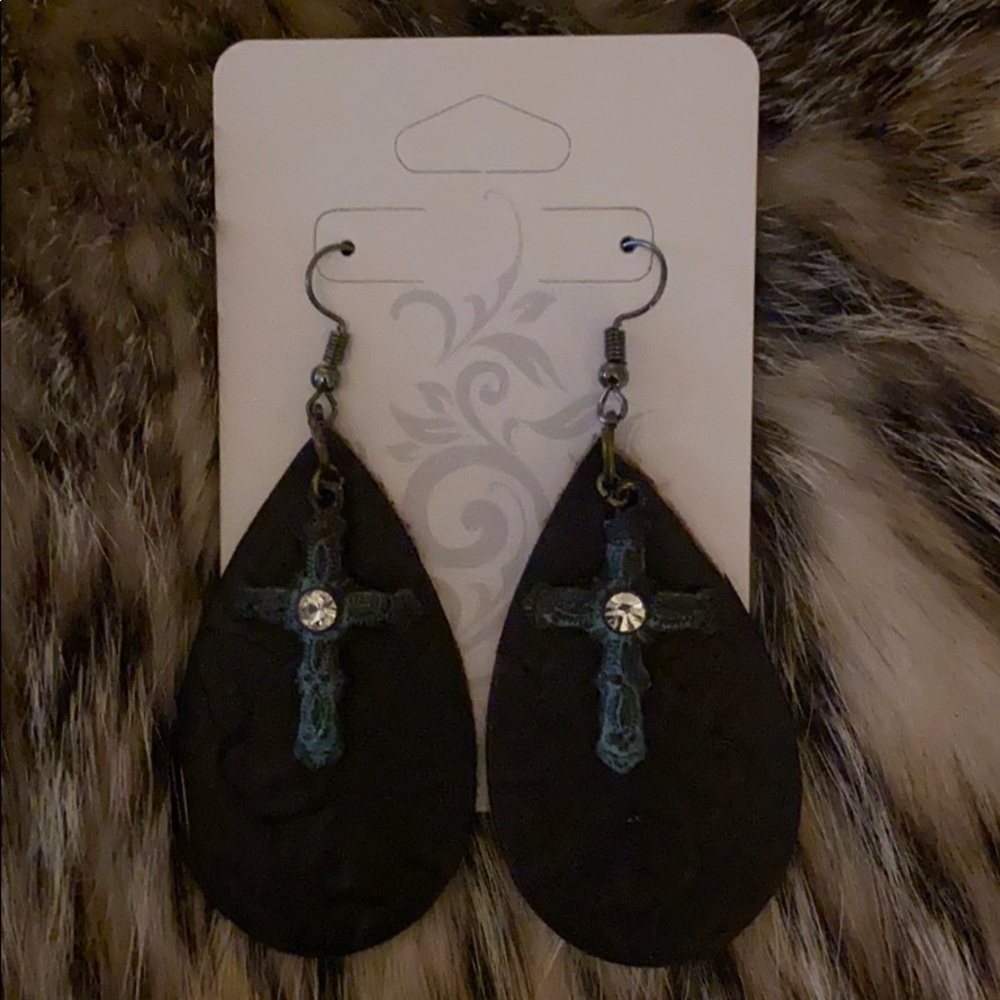 Hand crafted  leather earrings